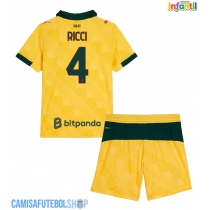 Camisa de time de futebol AC Milan Samuele Ricci #4 Replicas 3º Equipamento Infantil 2025-26 Manga Curta (+ Calças curtas)